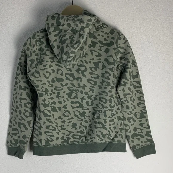 H&M Kids Green Camo Hoodie with Copper Text - Picture 2 of 2